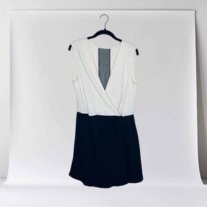 RACHEL RACHEL ROY V-Neck Romper Size 12 Nude & Black Sleeveless